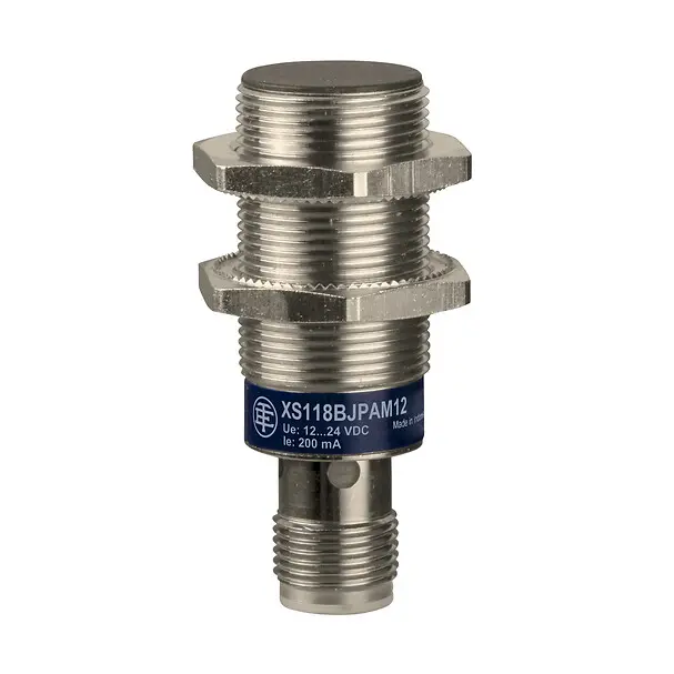 SENSOR INDUCTIVO M18 RASANTE, RANGO 8mm, CONECTOR M12 4 POLOS, PNP, 12 ...